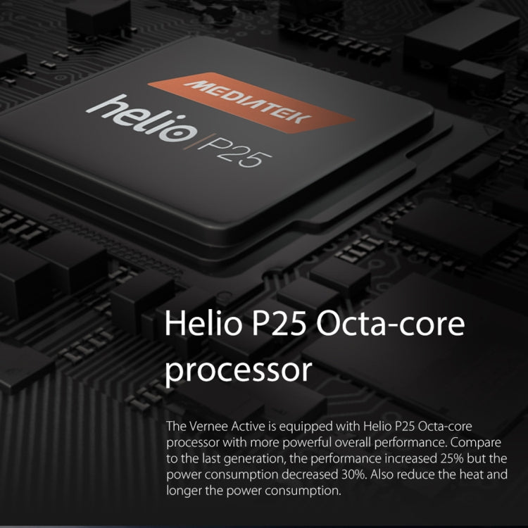 [HK Warehouse] Vernee Active, 6GB+128GB, IP68 Waterproof Dustproof, Fingerprint Identification, 5.5 inch Android 7.0 MTK6757 (Helio P25) Octa Core up to 2.39GHz, Network: 4G, OTG, NFC(Black)
