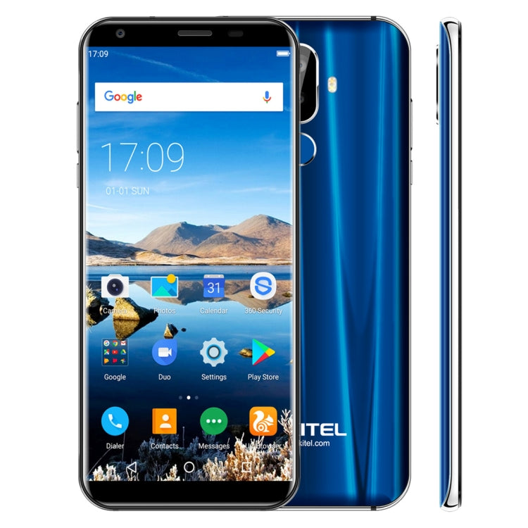 [HK Warehouse] OUKITEL K5, 2GB+16GB, Dual Back Cameras, Fingerprint Identification, 5.7 inch Android 7.0 MTK6737T Quad Core up to 1.5GHz, Network: 4G, Dual SIM(Blue)