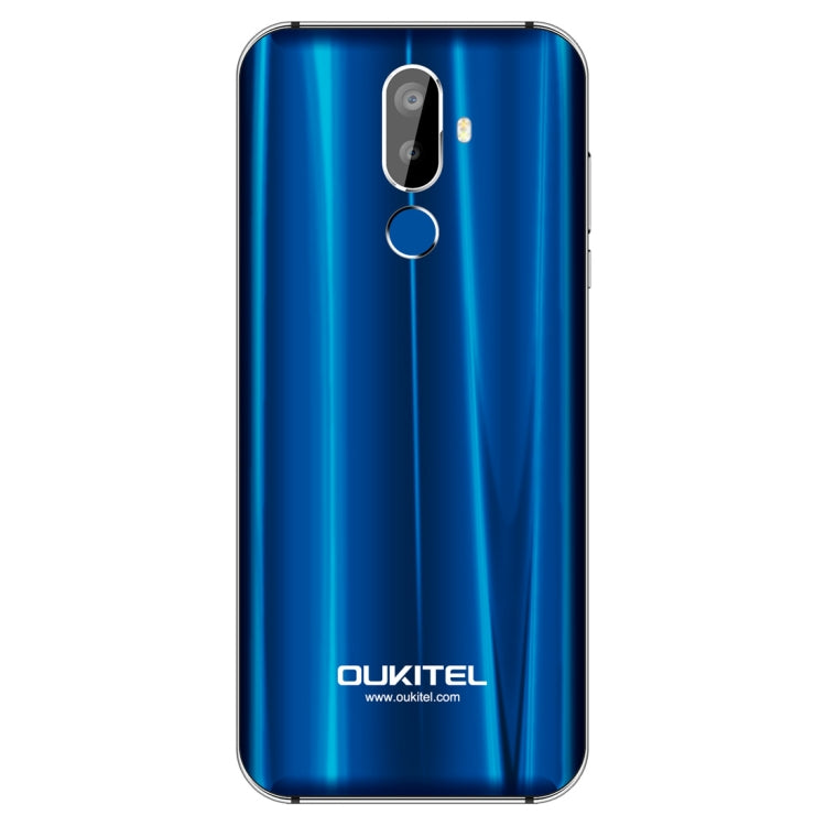 [HK Warehouse] OUKITEL K5, 2GB+16GB, Dual Back Cameras, Fingerprint Identification, 5.7 inch Android 7.0 MTK6737T Quad Core up to 1.5GHz, Network: 4G, Dual SIM(Blue)