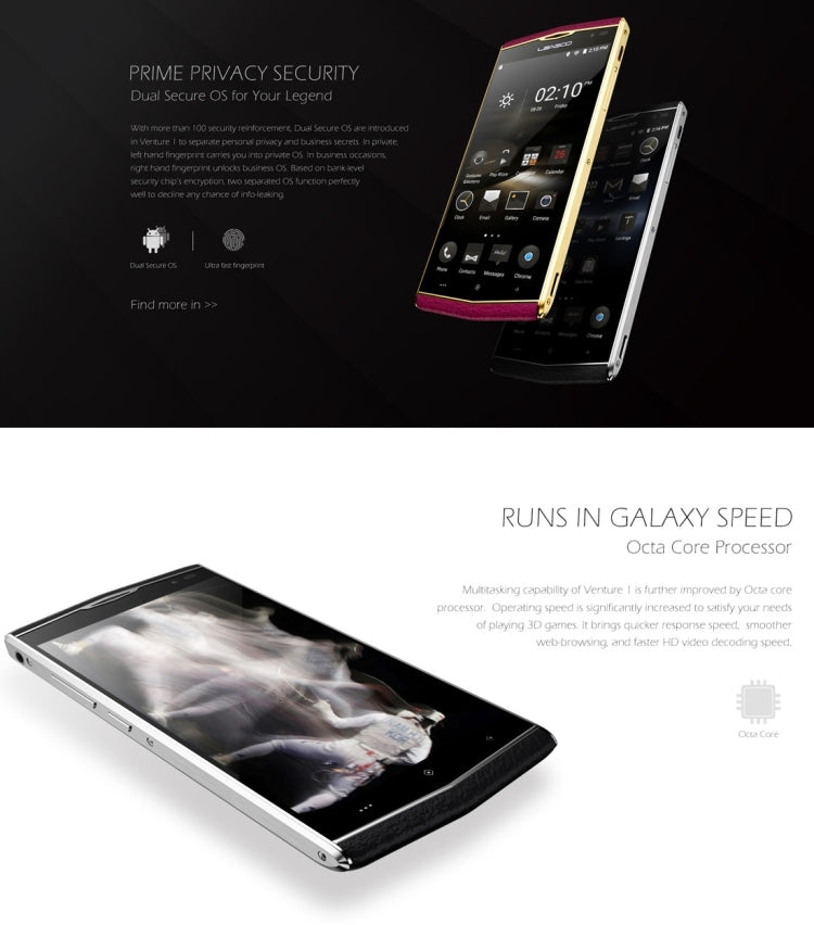 [HK Warehouse] LEAGOO V1, 3GB+16GB, Fingerprint ID, 5.0 inch Android 5.1 MTK6753 Octa Core 1.3GHz, Network: 4G