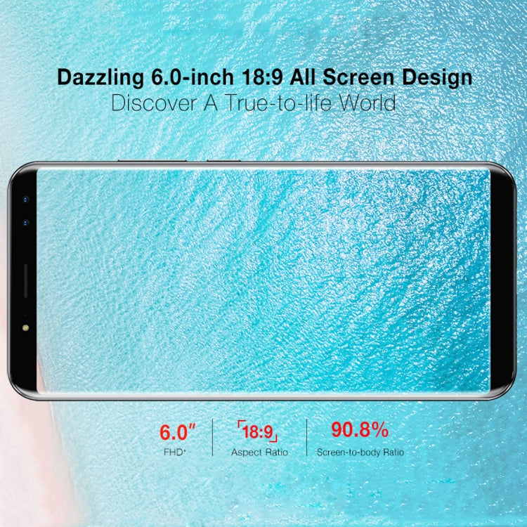 [HK Warehouse] Ulefone Power 3s,  4GB+64GB, Dual Back Cameras + Dual Front Cameras, 6350mah Big Battery, Face & Fingerprint Identification, 6.0 inch Android 7.1 MTK6763 Octa-core up to 2.0GHz, Network: 4G,  OTG,  Dual SIM