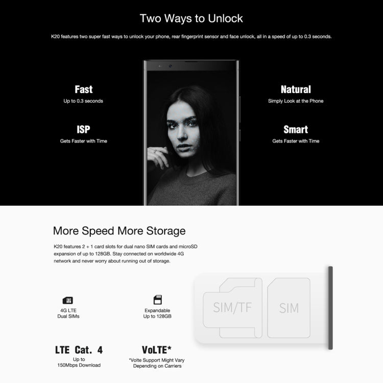 [HK Warehouse] KXD EL K20, 3GB+32GB, Dual Back Cameras, Face & Fingerprint Identification, 5.7 inch Android 8.1 MTK6750 Octa Core up to 1.5GHz, Network: 4G, Dual SIM