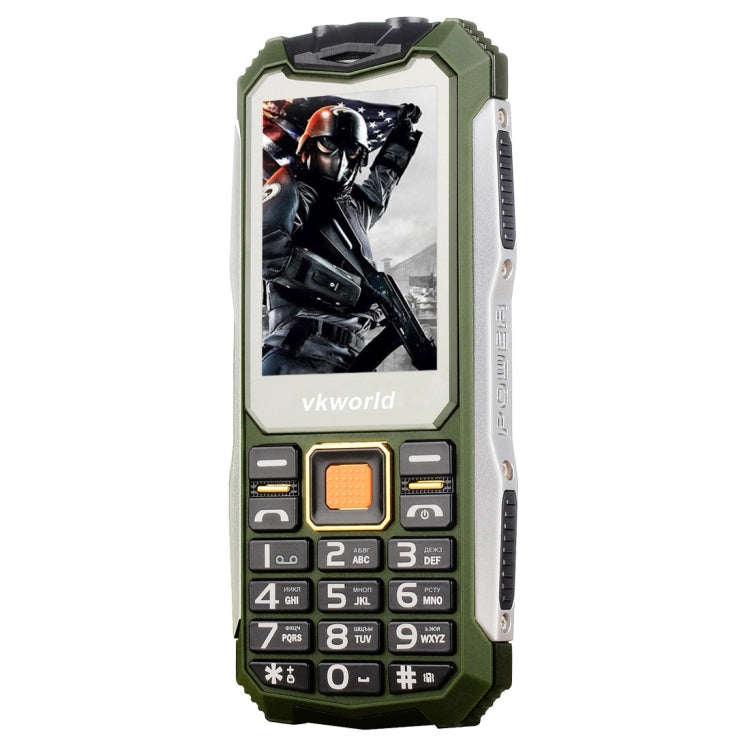 VKworld Stone V3S Quadruple Phone, Anti-Low Temperature Daily Waterproof Shockproof Dustproof, 2.4 inch, 21 Keys, Dual LED Light, FM , BT, Dual SIM, Network: 2G, Russian Keyboard