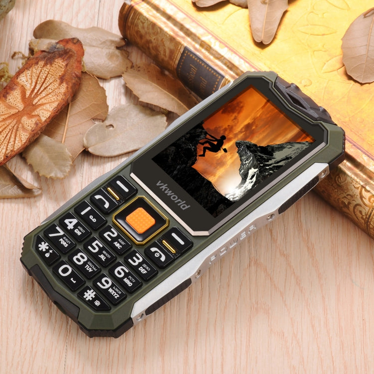 VKworld Stone V3S Quadruple Phone, Anti-Low Temperature Daily Waterproof Shockproof Dustproof, 2.4 inch, 21 Keys, Dual LED Light, FM , BT, Dual SIM, Network: 2G, Russian Keyboard