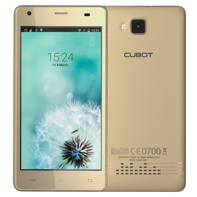 [HK Warehouse] CUBOT Echo, 2GB+16GB, 5.0 inch Android 6.0 MTK6580 Quad-Core 1.3GHz, Network: 3G, Dual SIM