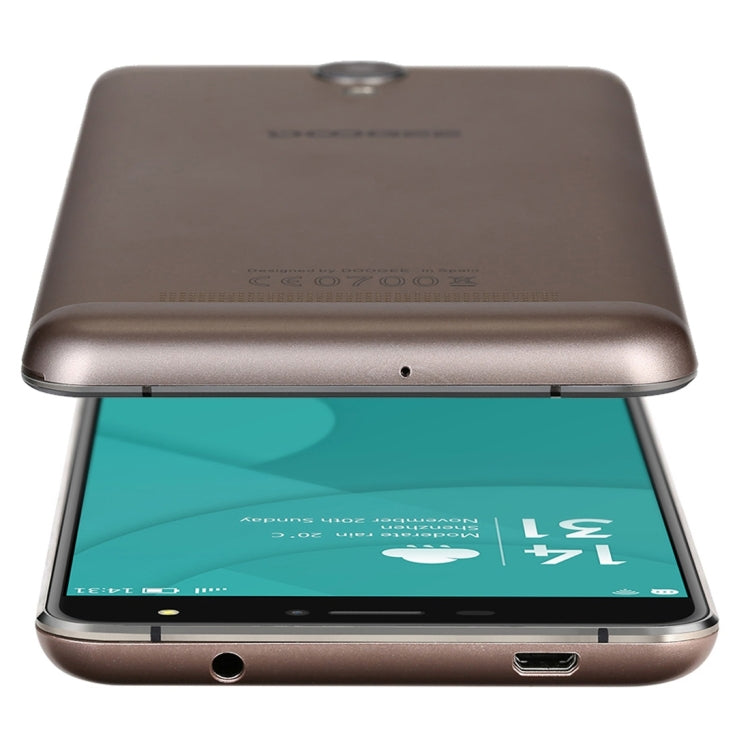 DOOGEE X7 Pro, 2GB+16GB, 6.0 inch 2.5D Android 6.0 MTK6737 64-Bit Quad Core, Network: 4G, Dual SIM, GPS, OTG, OTA, with VR Box & Leather Case & Protector(Gold)
