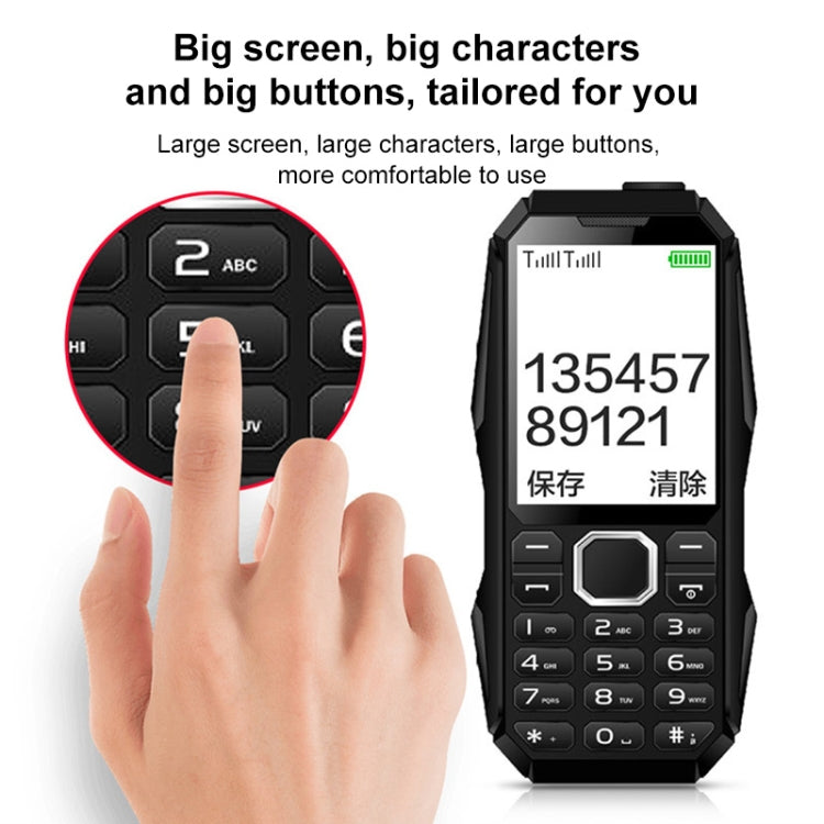 HAIYU H1 Triple Proofing Elder Phone, Waterproof Shockproof Dustproof, 1200mAh Battery, 1.8 inch, 21 Keys, LED Flashlight, FM, Dual SIM(Green)