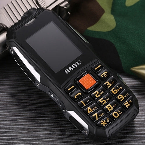HAIYU H1 1.8 inch Triple Proofing Elder Phone, Waterproof Shockproof Dustproof,  2800mAh Battery, 21 Keys, LED Flashlight, FM, Dual SIM