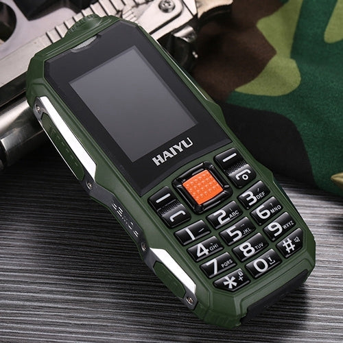 HAIYU H1 1.8 inch Triple Proofing Elder Phone, Waterproof Shockproof Dustproof,  2800mAh Battery, 21 Keys, LED Flashlight, FM, Dual SIM