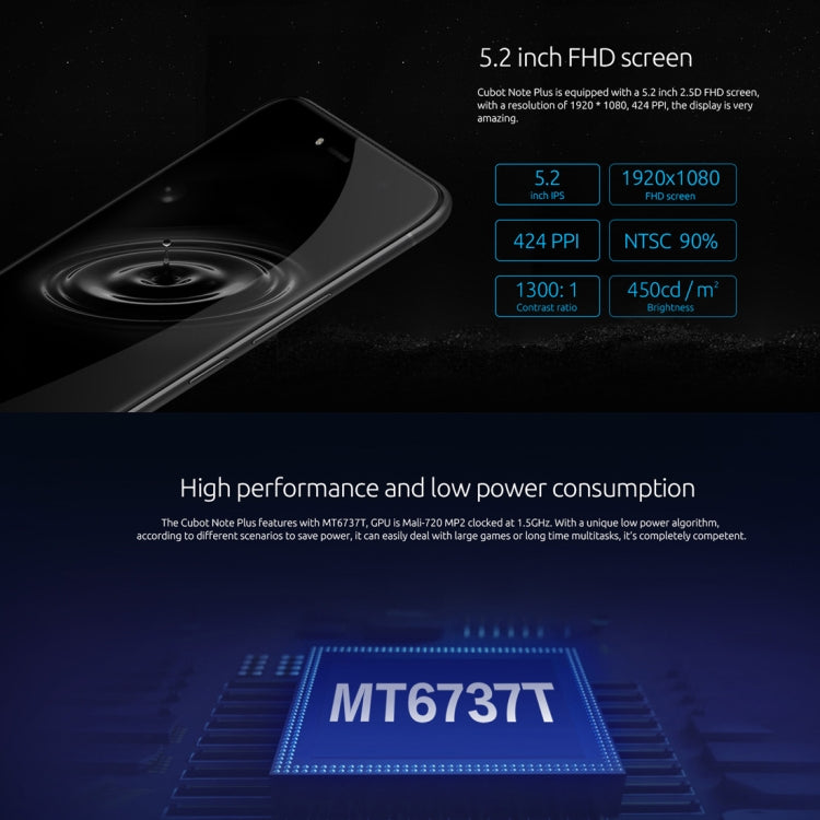 [HK Warehouse] CUBOT Note Plus, 3GB+32GB, Fingerprint Identification, 5.2 inch Android 7.0 MTK6737T Quad-Core up to 1.5GHz, Network: 4G, Dual SIM(Gold)