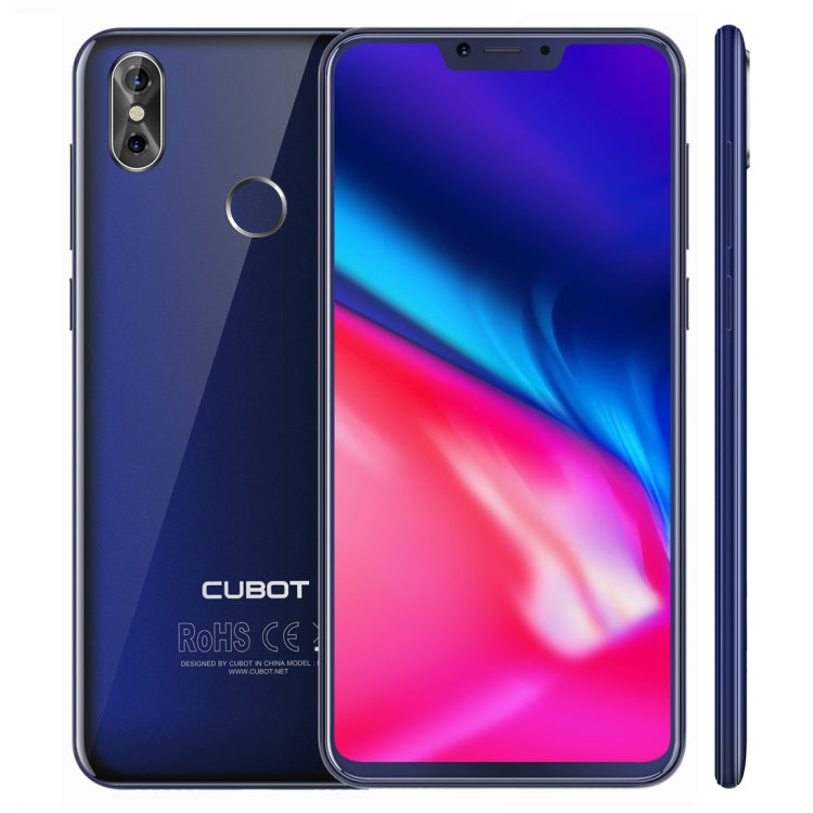 [HK Warehouse] CUBOT P20, 4GB+64GB, Dual Back Cameras, Fingerprint Identification, 6.18 inch Pure Android 8.0 MTK6750T Octa Core up to 1.5GHz, Network: 4G, Dual SIM(Blue)