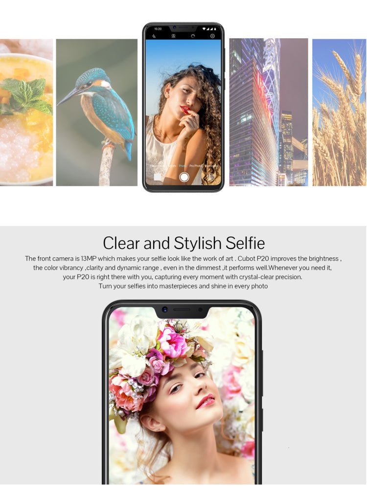 [HK Warehouse] CUBOT P20, 4GB+64GB, Dual Back Cameras, Fingerprint Identification, 6.18 inch Pure Android 8.0 MTK6750T Octa Core up to 1.5GHz, Network: 4G, Dual SIM(Blue)