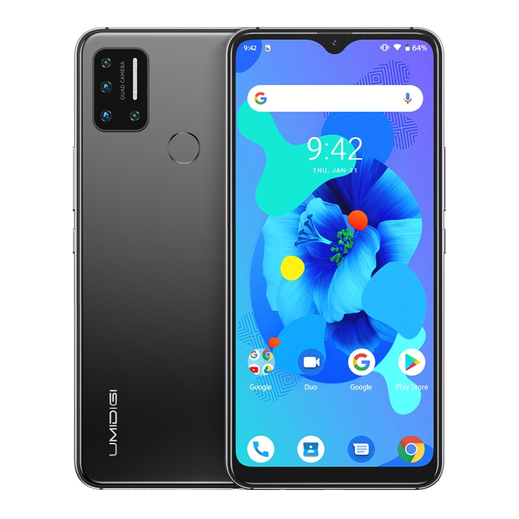 [HK Warehouse] UMIDIGI A7, 4GB+64GB, Quad Back Cameras, 4150mAh Battery, Face ID & Fingerprint Identification, 6.49 inch Android 10 Mediatek Helio P20 Octa Core up to 2.3GHz, Network: 4G, OTG