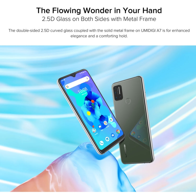 [HK Warehouse] UMIDIGI A7, 4GB+64GB, Quad Back Cameras, 4150mAh Battery, Face ID & Fingerprint Identification, 6.49 inch Android 10 Mediatek Helio P20 Octa Core up to 2.3GHz, Network: 4G, OTG