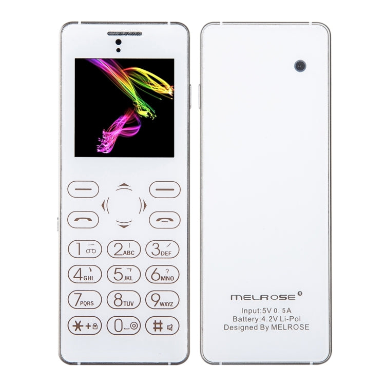 Melrose T1 Card Mobile Phone, 1.54 inch, MTK61D, Support Warm Touch Keyboard, Bluetooth 3.0, FM, IR, Remote Capture, GSM(Silver)