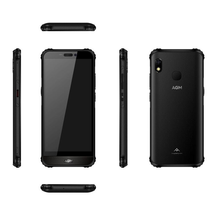 [HK Warehouse] AGM A10 Rugged Phone, 4GB+64GB, IP68 Waterproof Dustproof Shockproof, Fingerprint Identification, 4400mAh Battery, 5.7 inch Android 9.0 Unisoc ums312 (T310) Quad Core up 2.0GHz, Network: 4G, NFC (Black)