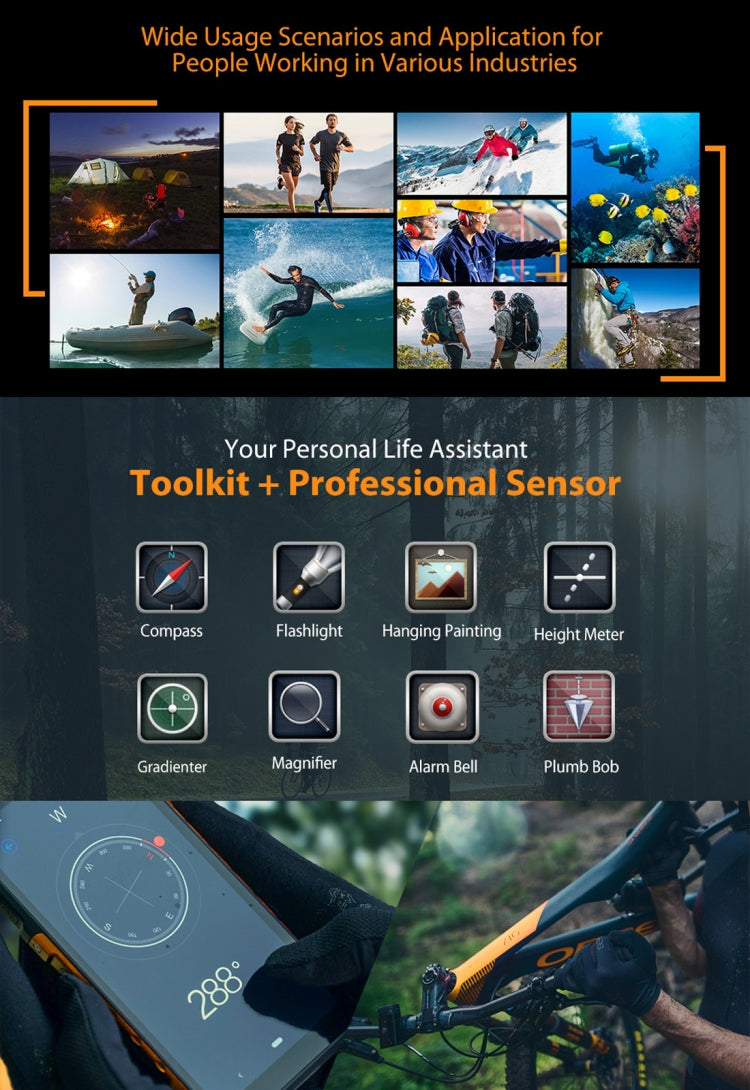 [HK Warehouse] Ulefone Armor X5 Rugged Phone, 3GB+32GB, IP68/IP69K Waterproof Dustproof Shockproof, Dual Back Cameras, Face Identification, 5000mAh Battery, 5.5 inch Android 10.0 MTK6762 Octa Core 64-bit up to 1.8GHz, OTG, NFC, Network: 4G(Orange)