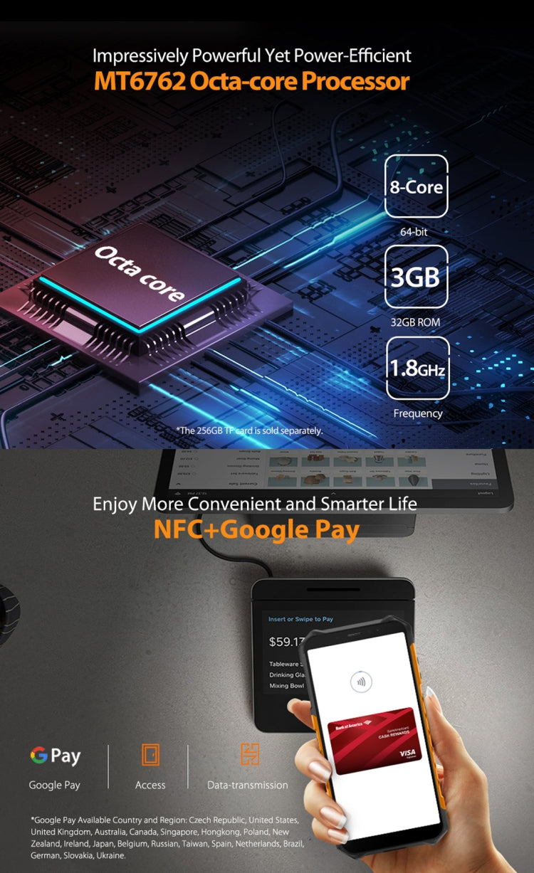 [HK Warehouse] Ulefone Armor X5 Rugged Phone, 3GB+32GB, IP68/IP69K Waterproof Dustproof Shockproof, Dual Back Cameras, Face Identification, 5000mAh Battery, 5.5 inch Android 10.0 MTK6762 Octa Core 64-bit up to 1.8GHz, OTG, NFC, Network: 4G(Orange)