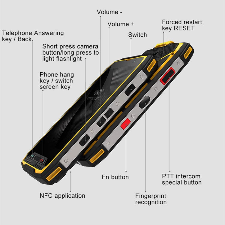 Conquest S11, 6GB+128GB, Walkie Talkie Function, RFID, 2W DMR, 7000mAh Battery, IP68 Waterproof Dustproof Shockproof, Fingerprint Identification, 5.0 inch Android 7.0 MTK6757 Octa Core up to 2.6GHz, Network: 4G, NFC, RFID, POC(Red)