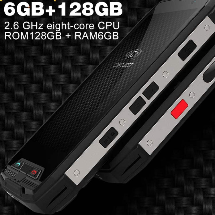 Conquest S11, 6GB+128GB, Walkie Talkie Function, RFID, 2W DMR, 7000mAh Battery, IP68 Waterproof Dustproof Shockproof, Fingerprint Identification, 5.0 inch Android 7.0 MTK6757 Octa Core up to 2.6GHz, Network: 4G, NFC, RFID, POC(Red)