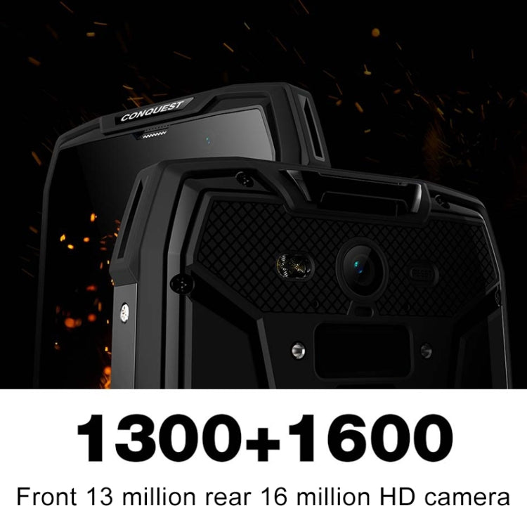Conquest S11, 4GB+64GB, Walkie Talkie Function, RFID, 2W DMR, 7000mAh Battery, IP68 Waterproof Dustproof Shockproof, Fingerprint Identification, 5.0 inch Android 7.0 MTK6757 Octa Core up to 2.6GHz, Network: 4G, NFC, RFID, POC(Yellow)