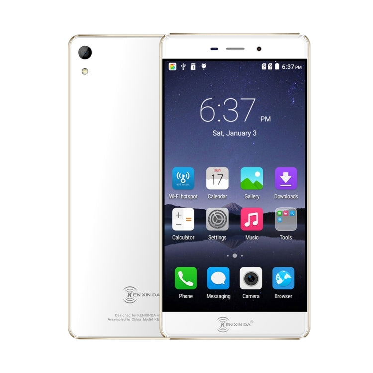 [HK Warehouse] KEN XIN DA R6, 2GB+16GB, Dual SIM, Dual Camera, 6.9mm Ultrathin, 5.2 inch FHD 2.5D Curved Screen, Android 6.0, MTK6753 Octa Core 1.3GHz, Support Bluetooth, GPS, Network: 4G(Champagne Gold)