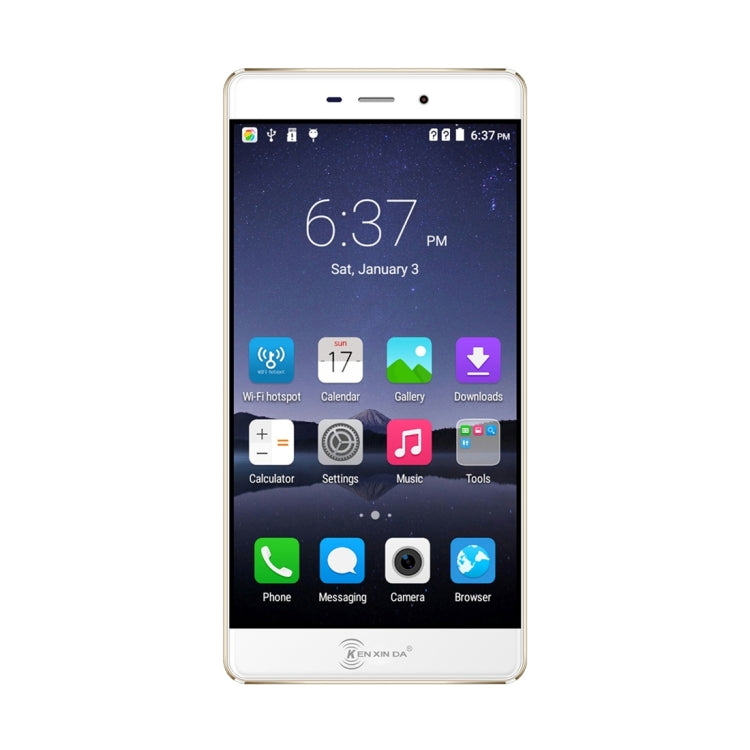 [HK Warehouse] KEN XIN DA R6, 2GB+16GB, Dual SIM, Dual Camera, 6.9mm Ultrathin, 5.2 inch FHD 2.5D Curved Screen, Android 6.0, MTK6753 Octa Core 1.3GHz, Support Bluetooth, GPS, Network: 4G(Champagne Gold)