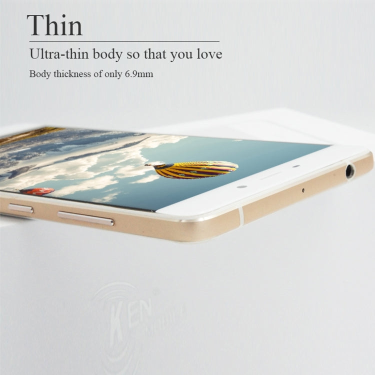 [HK Warehouse] KEN XIN DA R6, 2GB+16GB, Dual SIM, Dual Camera, 6.9mm Ultrathin, 5.2 inch FHD 2.5D Curved Screen, Android 6.0, MTK6753 Octa Core 1.3GHz, Support Bluetooth, GPS, Network: 4G(Champagne Gold)