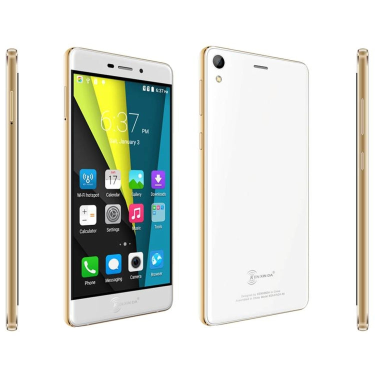[HK Warehouse] KEN XIN DA R6, 2GB+16GB, Dual SIM, Dual Camera, 6.9mm Ultrathin, 5.2 inch FHD 2.5D Curved Screen, Android 6.0, MTK6753 Octa Core 1.3GHz, Support Bluetooth, GPS, Network: 4G(Champagne Gold)