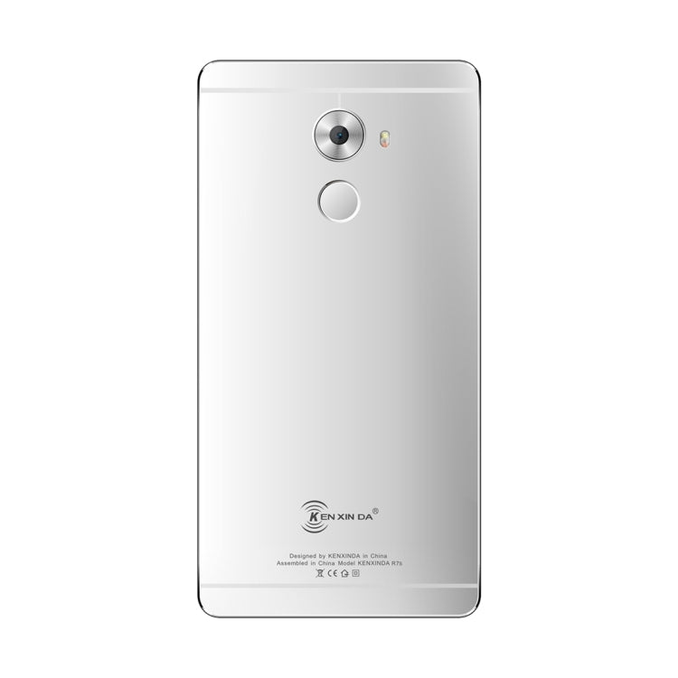 [HK Warehouse] KEN XIN DA R7s, 2GB+16GB, Back Fingerprint Identification, Dual SIM, Dual Camera, 5.5 inch FHD Screen, Android 6.0, MTK6753 Octa Core 1.3GHz, Support Bluetooth, GPS, Network: 4G(Silver)