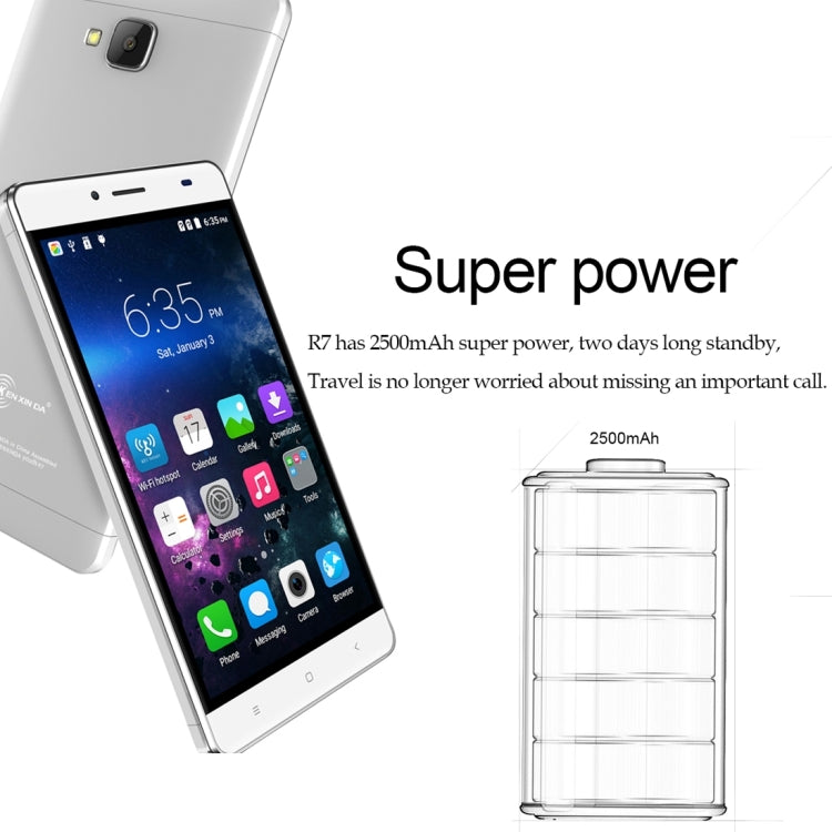 [HK Warehouse] KEN XIN DA R7, 1GB+8GB, Dual SIM, Dual Camera, 5.5 inch Screen, Android 5.1, SC7731 1.3GHz, Support WiFi, Bluetooth, GPS, FM, Network: 3G