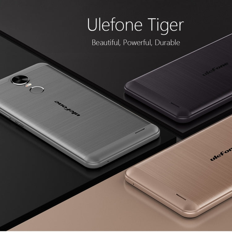 [HK Warehouse] Ulefone Tiger, 2GB+16GB, SONY 4200mAh Big Battery, Back Fingerprint Identification, Brushed Metal Body, 5.5 inch HD Screen, Android 6.0 OS, MT6737 Quad Core 1.3GHz, Support OTG & 128GB TF Card, Network: 4G/3G/2G
