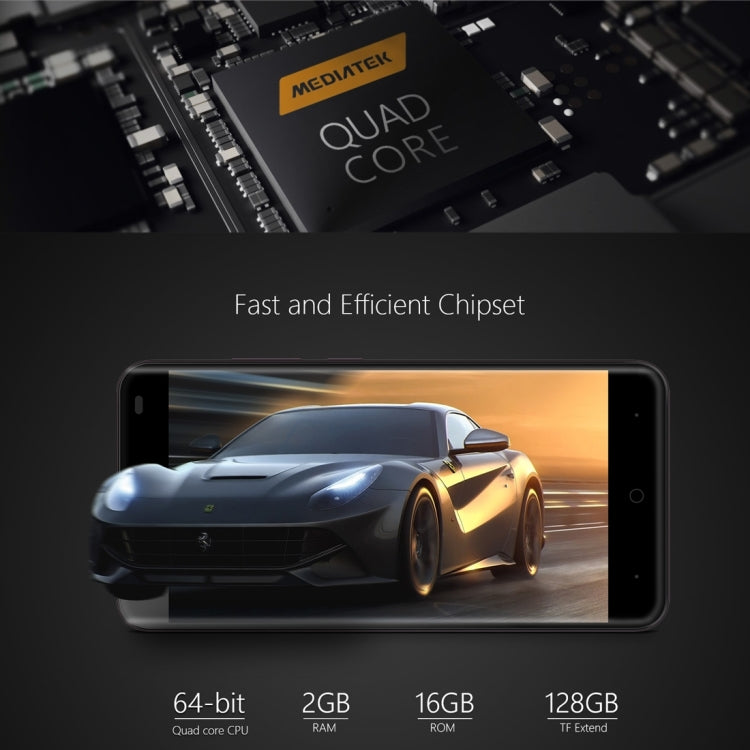 [HK Warehouse] Ulefone Tiger, 2GB+16GB, SONY 4200mAh Big Battery, Back Fingerprint Identification, Brushed Metal Body, 5.5 inch HD Screen, Android 6.0 OS, MT6737 Quad Core 1.3GHz, Support OTG & 128GB TF Card, Network: 4G/3G/2G