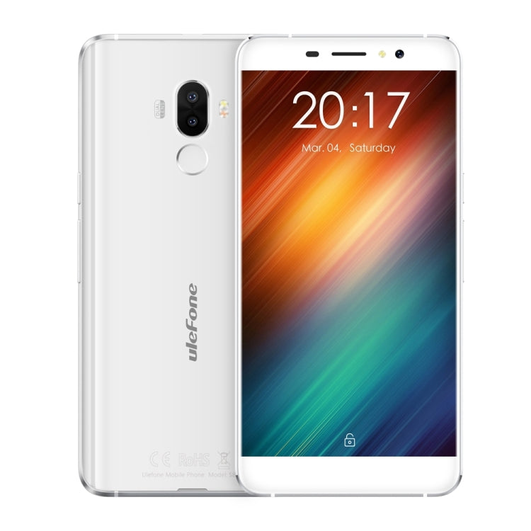 [HK Warehouse] Ulefone S8, 1GB+8GB, Fingerprint Identification, Dual Back Cameras, 5.3 inch Android 7.0 MTK6580 Quad Core up to 1.3GHz,  Network: 3G, Dual SIM(White)