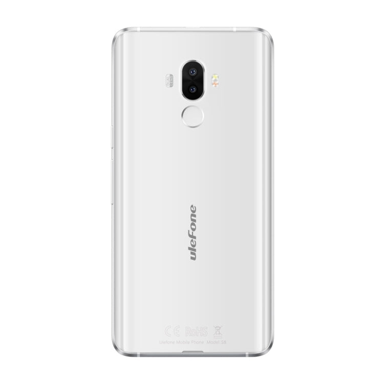 [HK Warehouse] Ulefone S8, 1GB+8GB, Fingerprint Identification, Dual Back Cameras, 5.3 inch Android 7.0 MTK6580 Quad Core up to 1.3GHz,  Network: 3G, Dual SIM(White)