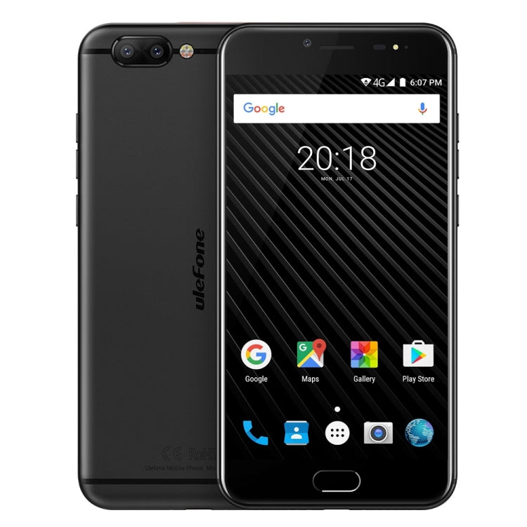 [HK Warehouse] Ulefone T1, 6GB+64GB, Global Version, Front Fingerprint Identification, Dual Back Cameras, 5.5 inch Android 7.0 MTK Helio P25 Octa Core 64-bit up to 2.6GHz, OTG, Network: 4G, Dual SIM