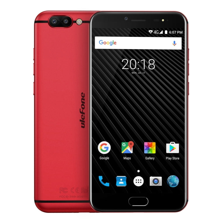 [HK Warehouse] Ulefone T1, 6GB+64GB, Global Version, Front Fingerprint Identification, Dual Back Cameras, 5.5 inch Android 7.0 MTK Helio P25 Octa Core 64-bit up to 2.6GHz, OTG, Network: 4G, Dual SIM