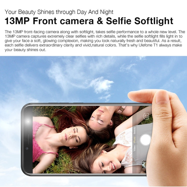 [HK Warehouse] Ulefone T1, 6GB+64GB, Global Version, Front Fingerprint Identification, Dual Back Cameras, 5.5 inch Android 7.0 MTK Helio P25 Octa Core 64-bit up to 2.6GHz, OTG, Network: 4G, Dual SIM