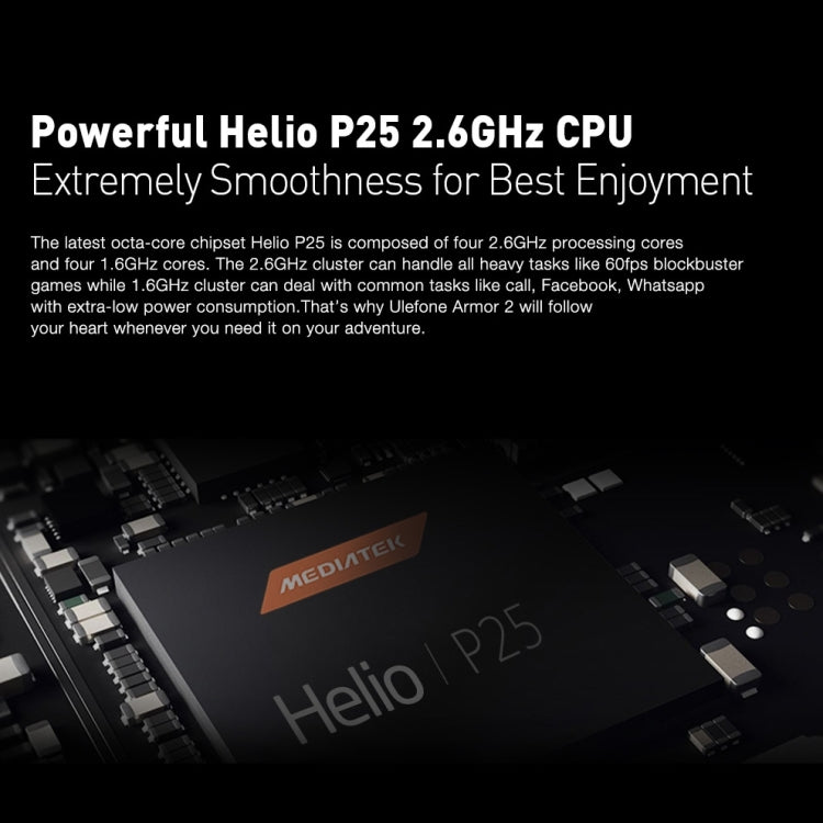 [HK Warehouse] Ulefone Armor 2 Rugged Phone, 6GB+64GB, IP68 Waterproof Dustproof Shockproof, Fingerprint Identification, 5.0 inch Android 7.0 MTK Helio P25 Octa Core 64-bit up to 2.6GHz, Network: 4G, NFC, OTG, Dual SIM