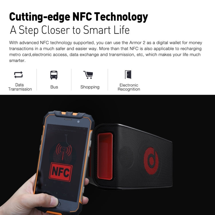 [HK Warehouse] Ulefone Armor 2 Rugged Phone, 6GB+64GB, IP68 Waterproof Dustproof Shockproof, Fingerprint Identification, 5.0 inch Android 7.0 MTK Helio P25 Octa Core 64-bit up to 2.6GHz, Network: 4G, NFC, OTG, Dual SIM