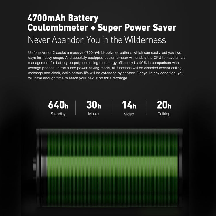 [HK Warehouse] Ulefone Armor 2 Rugged Phone, 6GB+64GB, IP68 Waterproof Dustproof Shockproof, Fingerprint Identification, 5.0 inch Android 7.0 MTK Helio P25 Octa Core 64-bit up to 2.6GHz, Network: 4G, NFC, OTG, Dual SIM