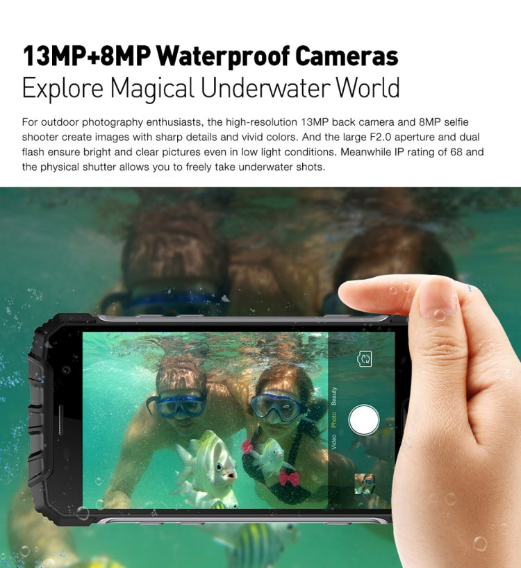 [HK Warehouse] Ulefone Armor 2S Triple Proofing Phone, 2GB+16GB, IP68 Waterproof Dustproof Shockproof, Fingerprint Identification, 5.0 inch Sharp Android 7.0 MTK6737T Quad Core 64-bit up to 1.5GHz, Network: 4G, NFC, OTG, VoLTE