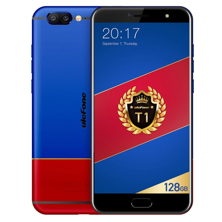 [HK Warehouse] Ulefone T1, 6GB+128GB, Front Fingerprint Identification, Dual Back Cameras, 5.5 inch Android 7.0 MTK Helio P25 Octa Core 64-bit up to 2.6GHz, OTG, Network: 4G, Dual SIM