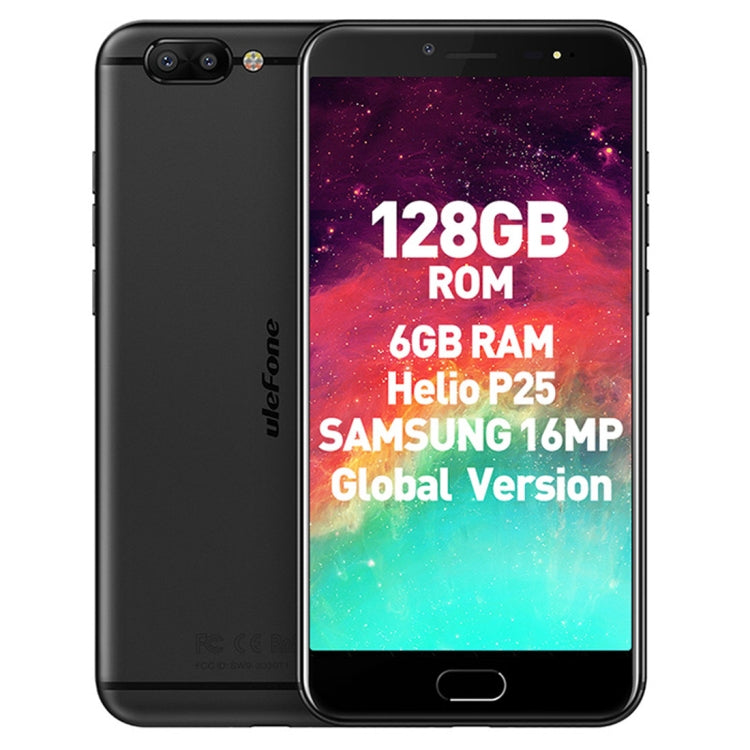 [HK Warehouse] Ulefone T1, 6GB+128GB, Front Fingerprint Identification, Dual Back Cameras, 5.5 inch Android 7.0 MTK Helio P25 Octa Core 64-bit up to 2.6GHz, OTG, Network: 4G, Dual SIM