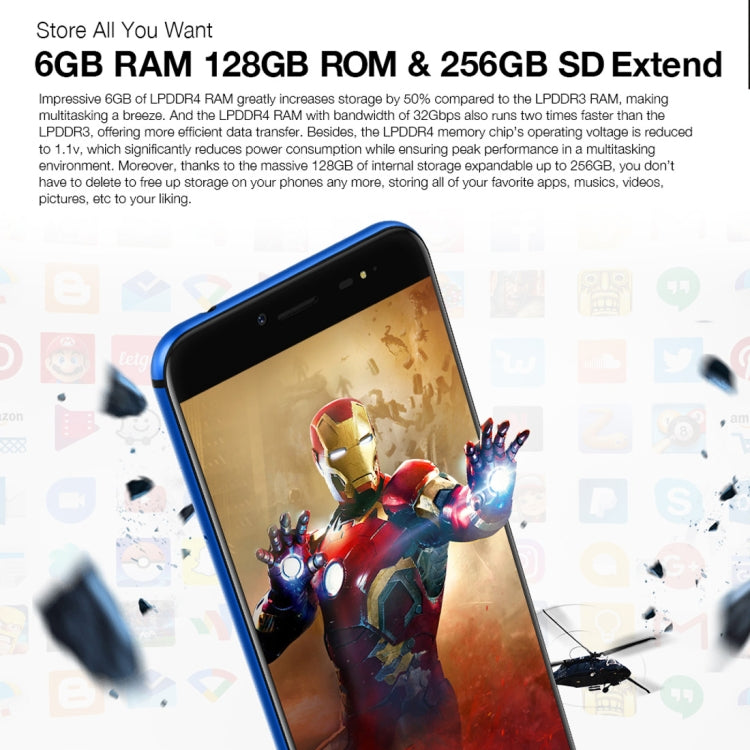 [HK Warehouse] Ulefone T1, 6GB+128GB, Front Fingerprint Identification, Dual Back Cameras, 5.5 inch Android 7.0 MTK Helio P25 Octa Core 64-bit up to 2.6GHz, OTG, Network: 4G, Dual SIM