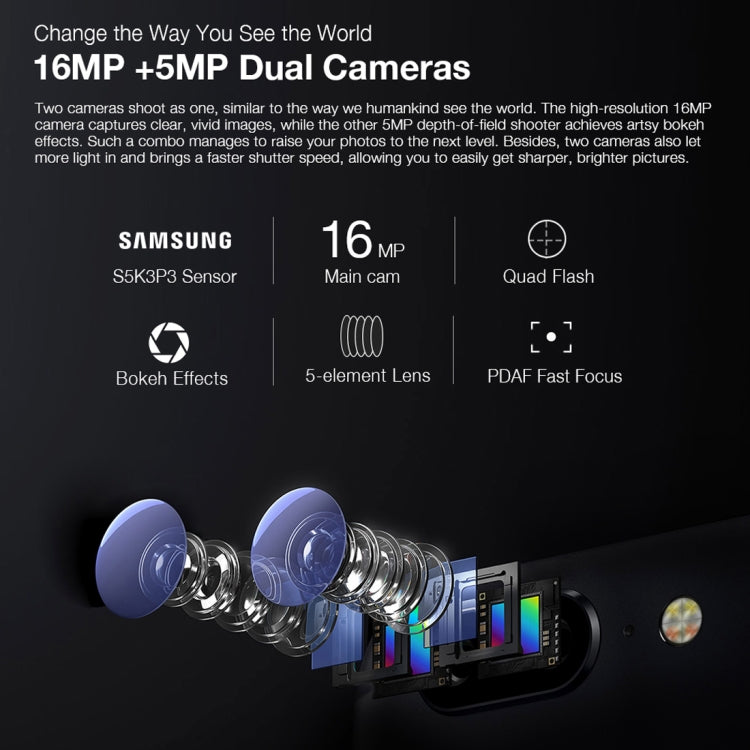 [HK Warehouse] Ulefone T1, 6GB+128GB, Front Fingerprint Identification, Dual Back Cameras, 5.5 inch Android 7.0 MTK Helio P25 Octa Core 64-bit up to 2.6GHz, OTG, Network: 4G, Dual SIM