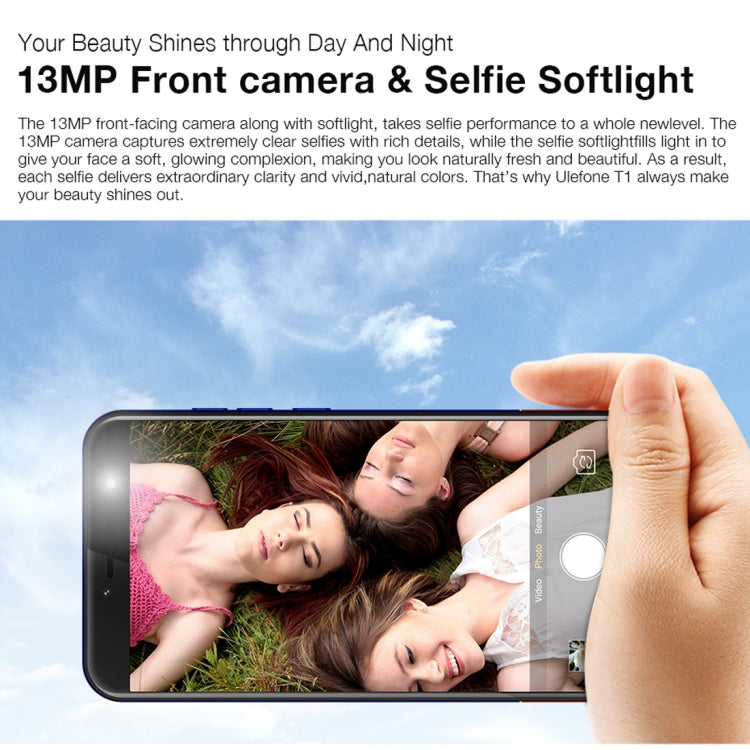 [HK Warehouse] Ulefone T1, 6GB+128GB, Front Fingerprint Identification, Dual Back Cameras, 5.5 inch Android 7.0 MTK Helio P25 Octa Core 64-bit up to 2.6GHz, OTG, Network: 4G, Dual SIM