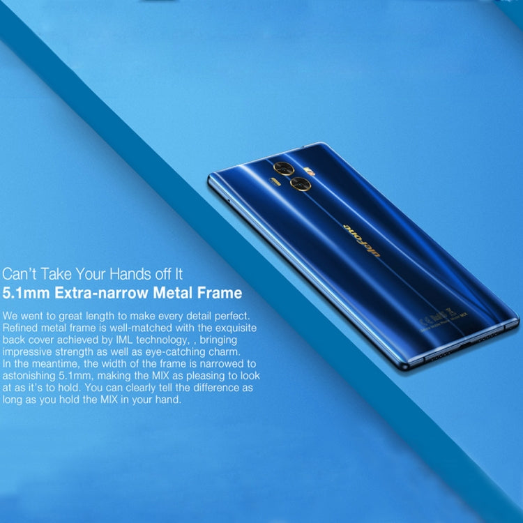 [HK Warehouse] Ulefone MIX, 4GB+64GB, Front Fingerprint Identification, Dual Back Cameras, 5.5 inch Android 7.0 MTK6750T Octa Core 64-bit up to 1.5GHz, OTG, Network: 4G, Dual SIM