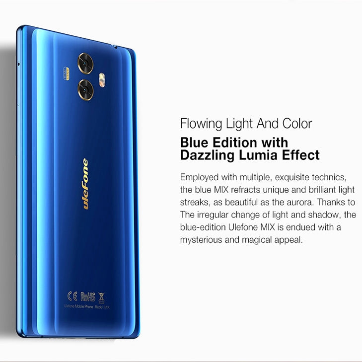 [HK Warehouse] Ulefone MIX, 4GB+64GB, Front Fingerprint Identification, Dual Back Cameras, 5.5 inch Android 7.0 MTK6750T Octa Core 64-bit up to 1.5GHz, OTG, Network: 4G, Dual SIM