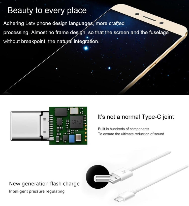 Letv LeEco Le S3 Pro X626, 4GB+32GB, Fingerprint Identification, 5.5 inch EUI 5.8 (Android 6.0) MTK Helio X20 Deca Core up to 2.3GHz, Network: 4G(Gold)